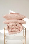 Dusty pink cotton bedding set