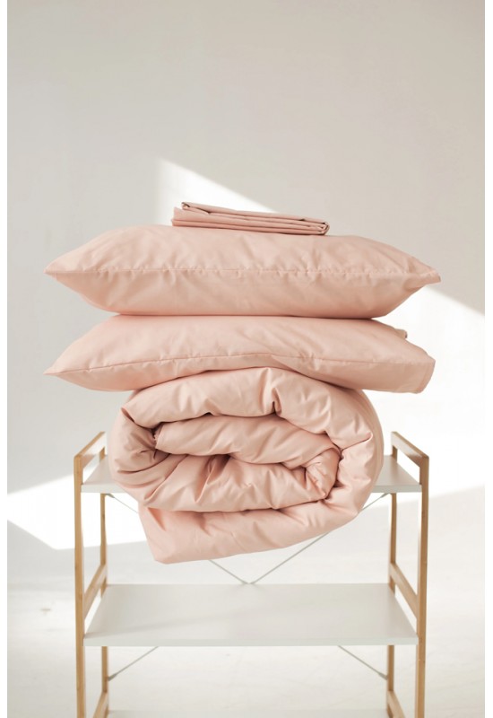 Dusty pink cotton bedding set