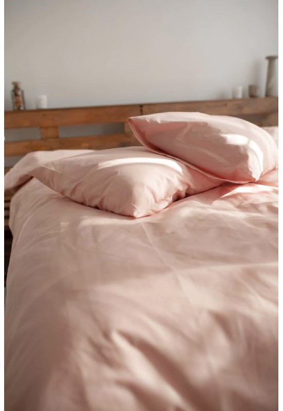 Dusty pink cotton bedding set