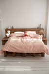 Dusty pink cotton bedding set