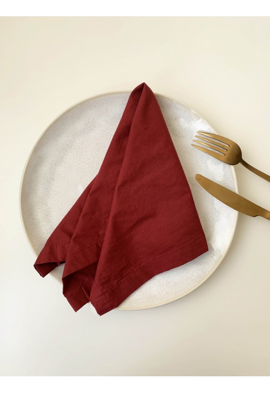 Set of 2 Cotton Napkins, Various Colors and Sizes