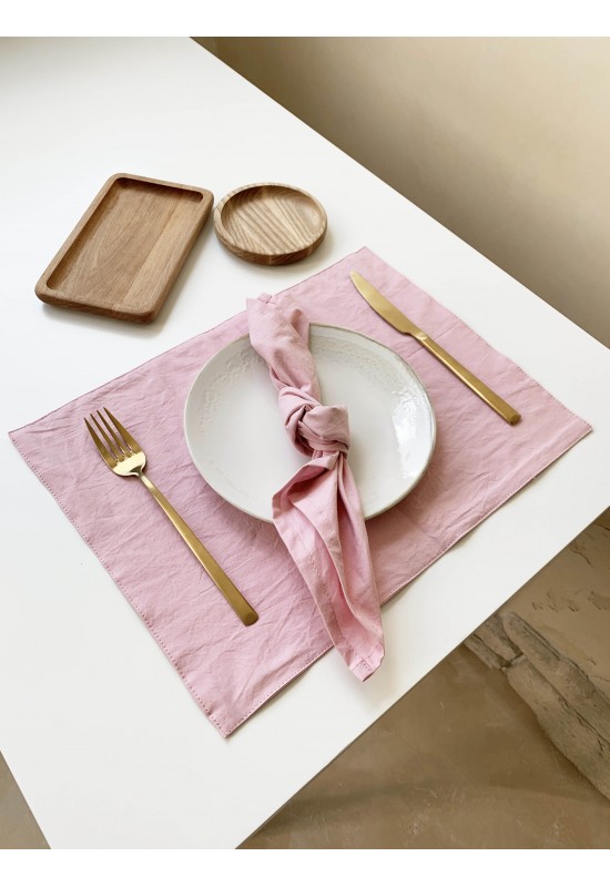 Cloth Napkins Bulk, Blush Pink Napkins, Linen Napkins Set, Wedding