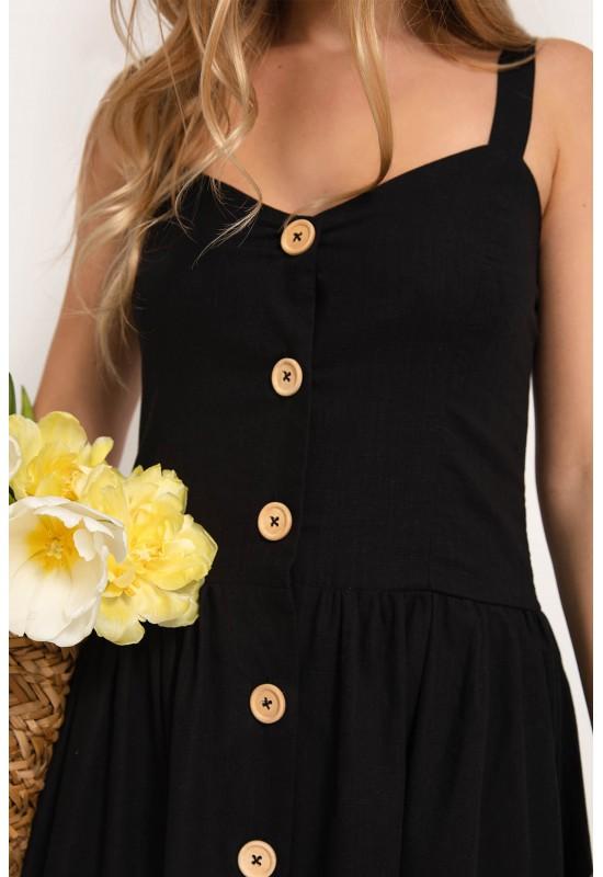 Cotton sundress with buttons for women