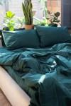 Cotton bedding set 4 pcs in Dark green