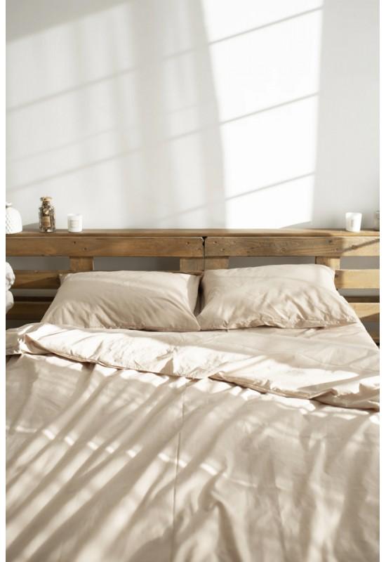 Cotton bedding set 4 pcs in Gray beige