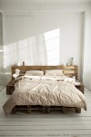 Gray beige cotton bedding set 