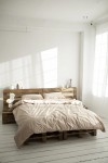 Gray beige cotton bedding set 