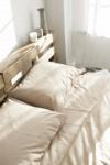 Gray beige cotton bedding set 