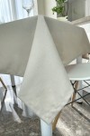 Waterproof Cotton Tablecloth in Sand Beige 