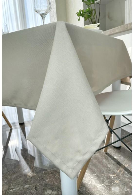 Waterproof Cotton Tablecloth in Sand Beige 