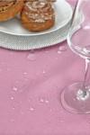 Waterproof Cotton Tablecloth in Rose Pink