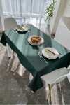 Dark - Emerald Green Cotton Tablecloth 