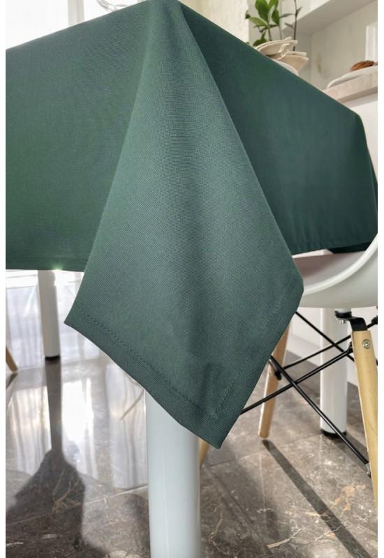 Dark - Emerald Green Cotton Tablecloth 
