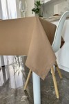 Light Brown Gold Waterproof Cotton Tablecloth 