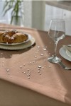 Light Brown Gold Waterproof Cotton Tablecloth 