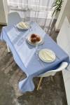 Waterproof Cotton Tablecloth in Light Sky Blue