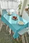 Waterproof Cotton Tablecloth in Turquoise Mint