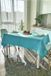 Waterproof Cotton Tablecloth in Turquoise Mint