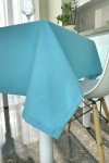 Waterproof Cotton Tablecloth in Turquoise Mint