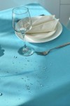 Waterproof Cotton Tablecloth in Turquoise Mint