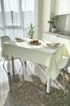 Waterproof cotton tablecloth in Off white
