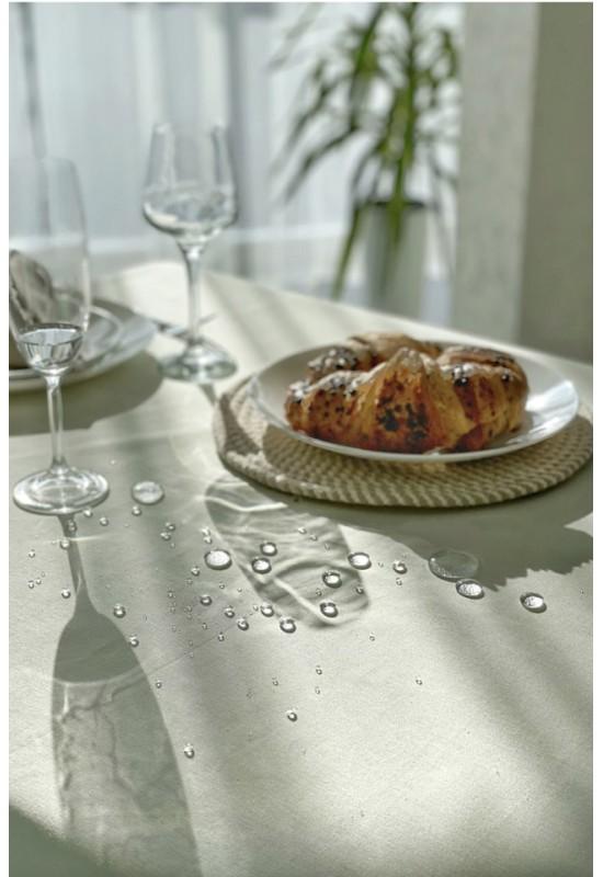 Off-White - Ivory Waterproof Cotton Tablecloth 