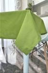 Waterproof cotton tablecloth in Olive green