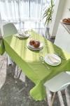 Chartreuse Green Waterproof Cotton Tablecloth