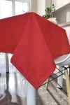 Waterproof Cotton Tablecloth in Red