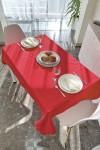 Waterproof Cotton Tablecloth in Red