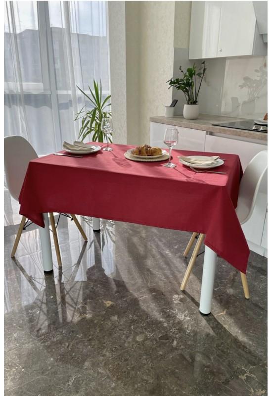 Waterproof cotton tablecloth in Red wine