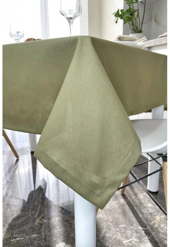Moss Olive Green Waterproof Cotton Tablecloth