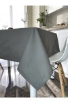 Waterproof Cotton Tablecloth in Dark Gray | Charcoal