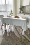 Light Gray Waterproof Cotton Tablecloth 