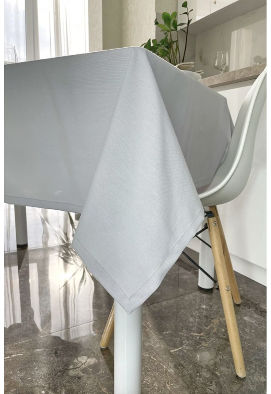 Light Gray Waterproof Cotton Tablecloth 