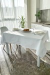 Waterproof Cotton Tablecloth in White