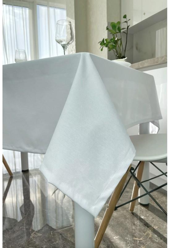 Waterproof Cotton Tablecloth in White