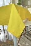 Waterproof Cotton Tablecloth in Yellow 