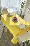 Waterproof Cotton Tablecloth in Yellow 