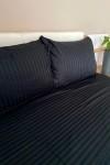 Cotton sateen bedding set 4 pcs in Black