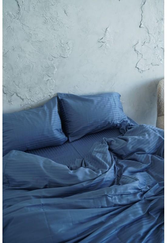 Cotton sateen bedding set 4 pcs in Blue