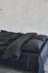 Cotton sateen bedding set 4 pcs in Dark gray