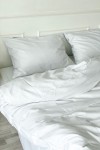 Sateen cotton bedding set in white Various sizes