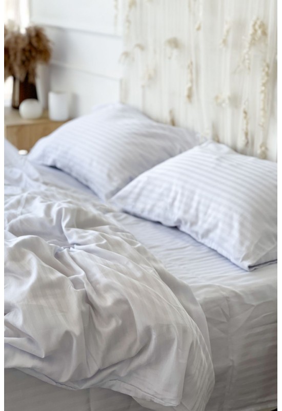 Cotton sateen bedding set 4 pcs in White