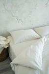 Off-white(ivory) striped sateen cotton bedding set