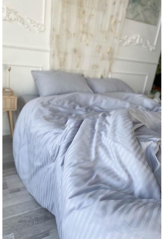 Silver gray sateen cotton bedding set All sizes