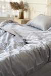 Light gray sateen cotton bedding set All sizes