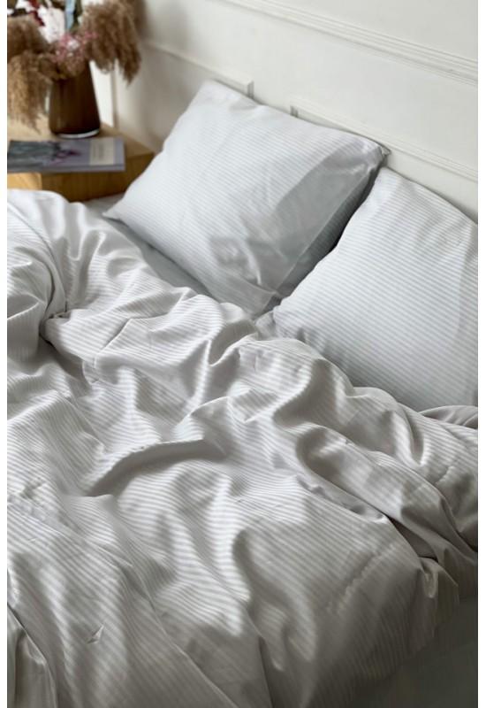 Cotton sateen bedding set 4 pcs in Light gray