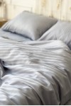 Light gray sateen cotton bedding set All sizes