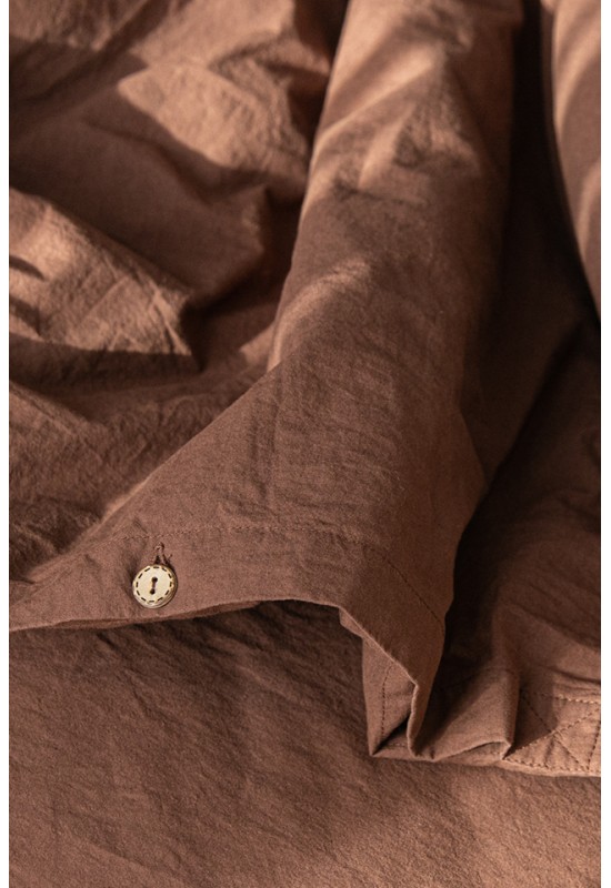 Brown cotton bedding set